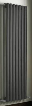 Picture of Aspen Vertical Textured Grey Radiator Single price from £232.96