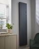 Capri Vertical Matt anthracite Electric Radiator Room View